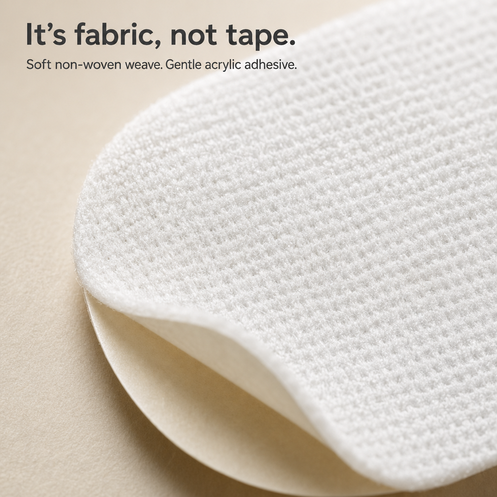 Close-up of the soft non-woven fabric